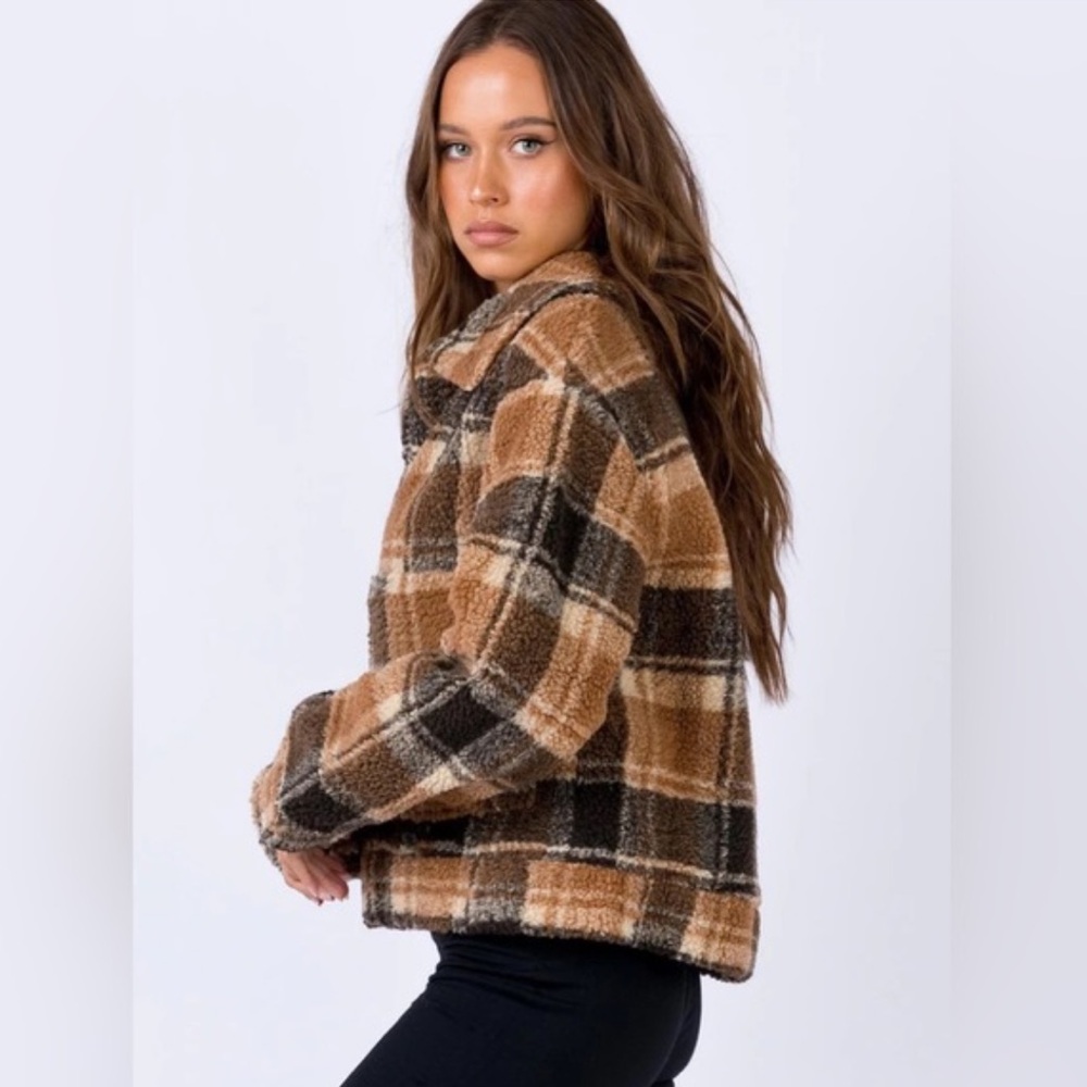 Princess Polly Doria Cropped Plaid Jacket
